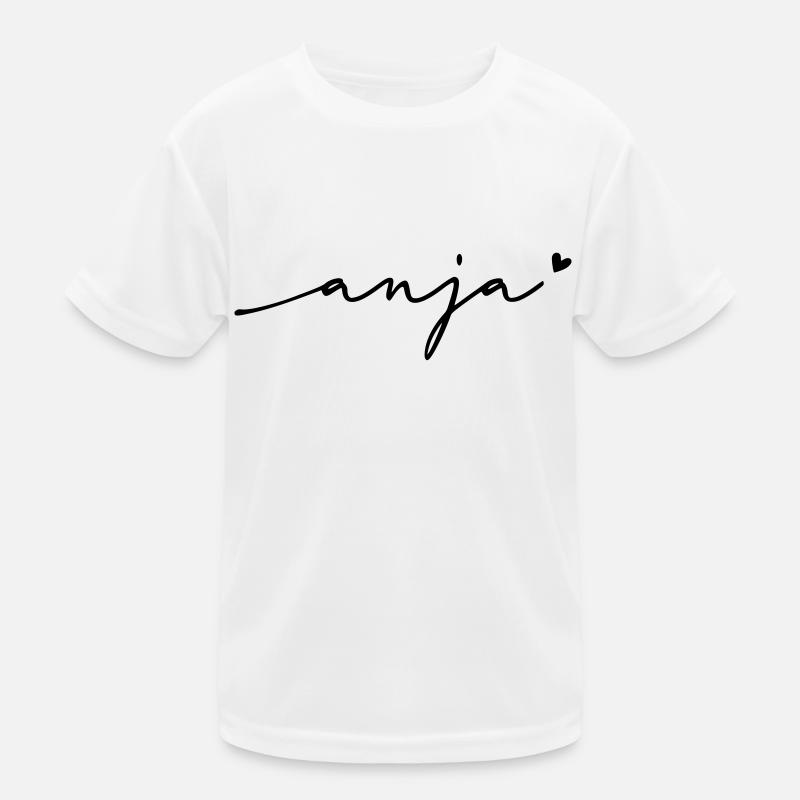 Anja Cursive Name Kids Functional T-Shirt