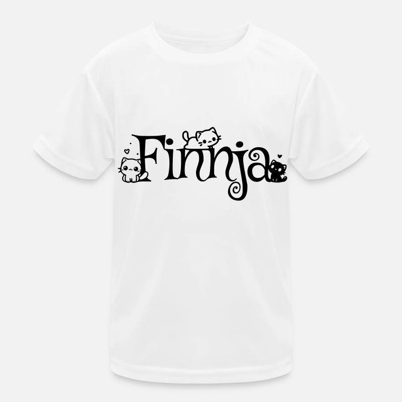 Finnja Name First Name Kitten Name Kids Functional T-Shirt