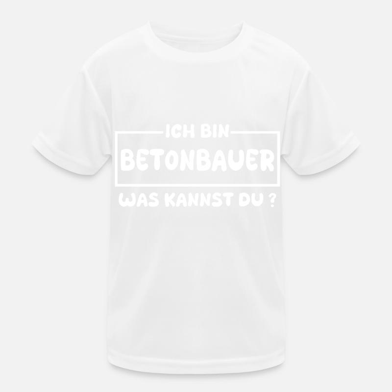 Concrete worker as a profession Kids Functional T-Shirt