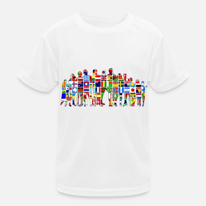 Drapeaux du monde T-shirt sport Enfant