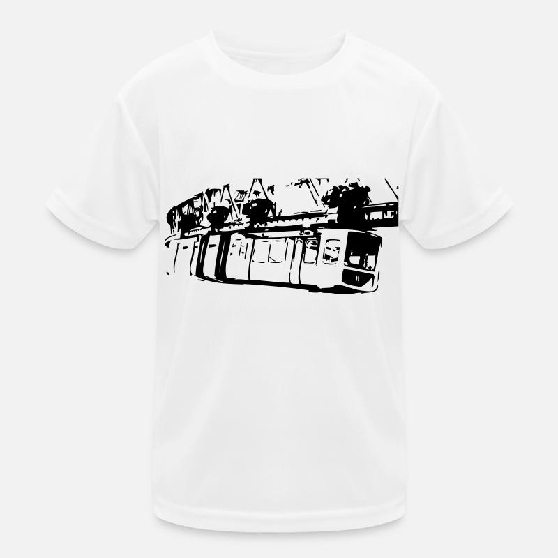 Schwebebahn - Kinder Funktions-T-Shirt - Weiß