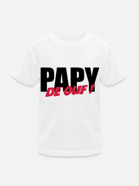 Papy de ouf ! - T-shirt sport Enfant - blanc - Devant