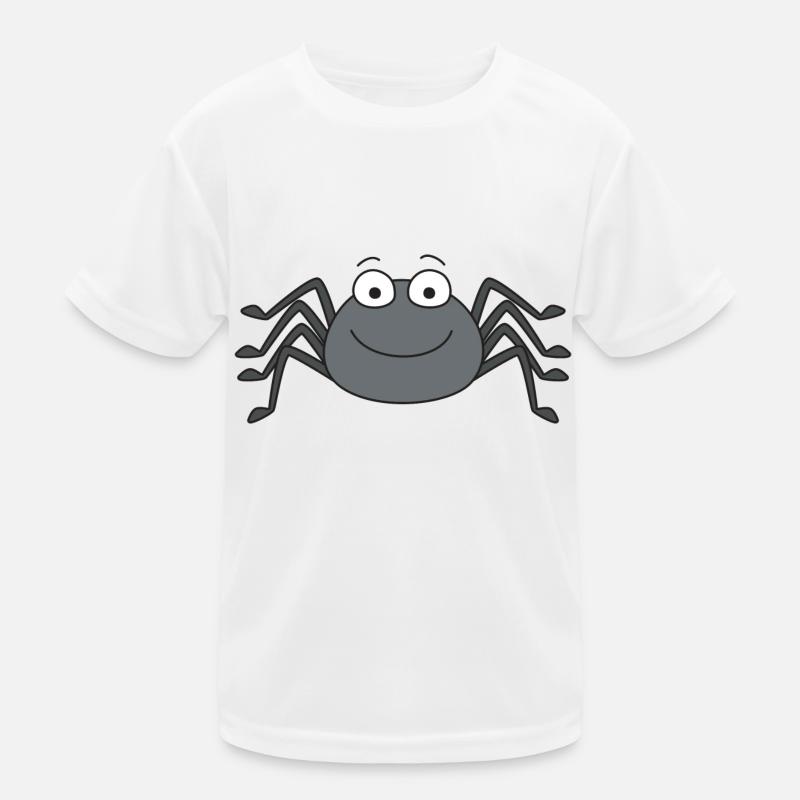 Spinne - Kinder Funktions-T-Shirt - Weiß
