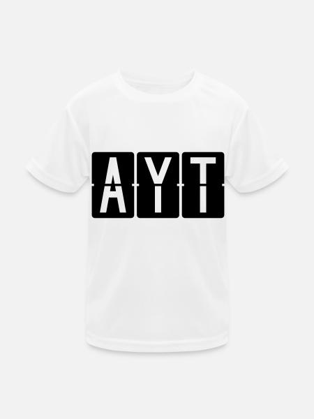Antalya - Kinder Funktions-T-Shirt - Weiß