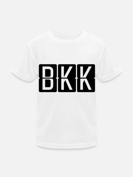 Bangkok - Kinder Funktions-T-Shirt - Weiß - Vorne