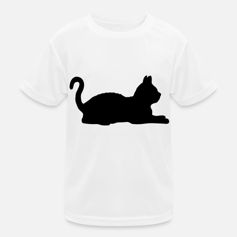 Amour silhouette de chat couché T-shirt sport Enfant