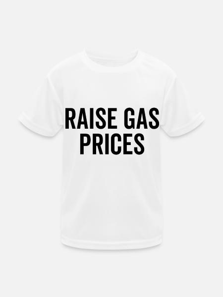 Augmenter les prix de l’essence - T-shirt sport Enfant - blanc - Devant