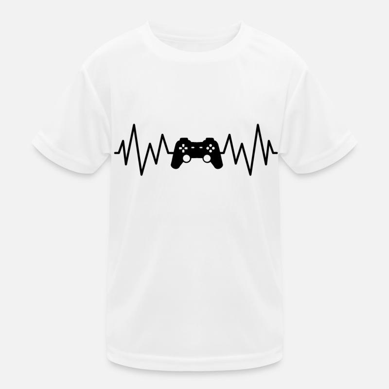 Videospiel-Controller-Spieler, Geek-Herzfrequenz Kinder Funktions-T-Shirt