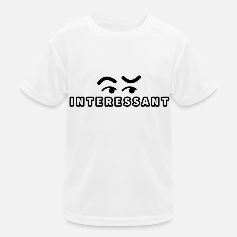 interessant - Kinder Funktions-T-Shirt - Weiß