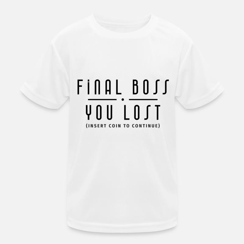 Final Endgegner schwarz Gamer Version - Kinder Funktions-T-Shirt - Weiß