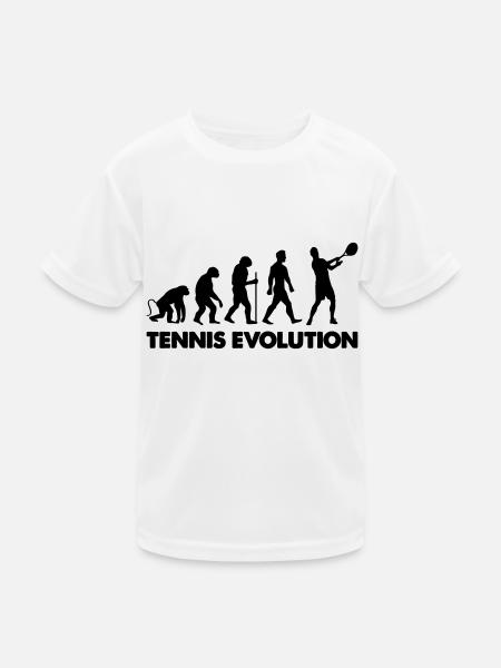 Tennis Evolution - Kids Functional T-Shirt - white - Front