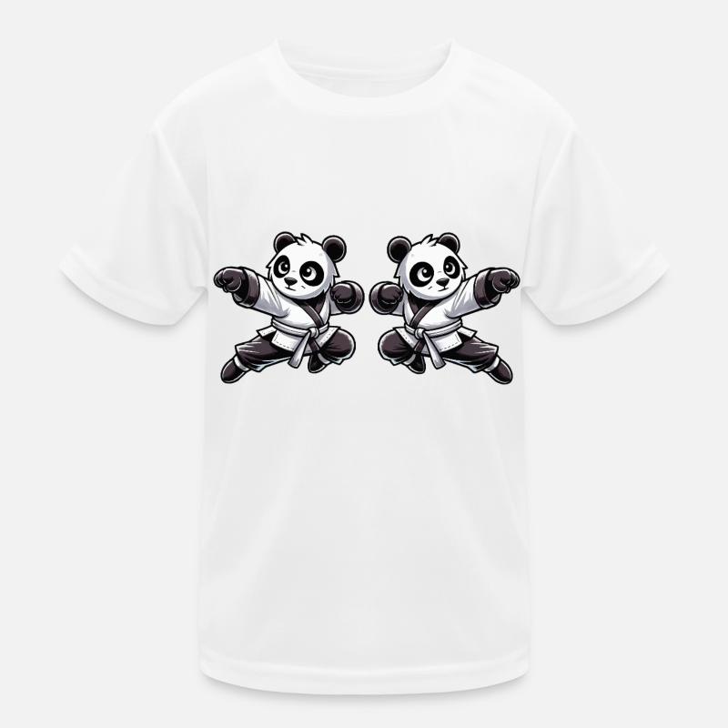 Panda Karate Comic 2 Kids Functional T-Shirt