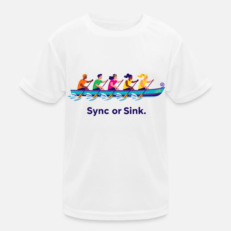 Drachenboot-Team Kinder Funktions-T-Shirt