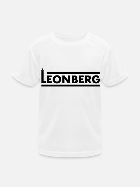 Leonberg - Kinder Funktions-T-Shirt - Weiß - Vorne