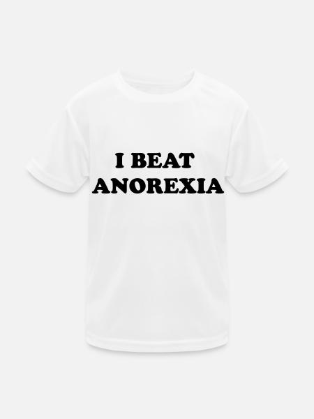 i beat anorexia - Kinder Funktions-T-Shirt - Weiß