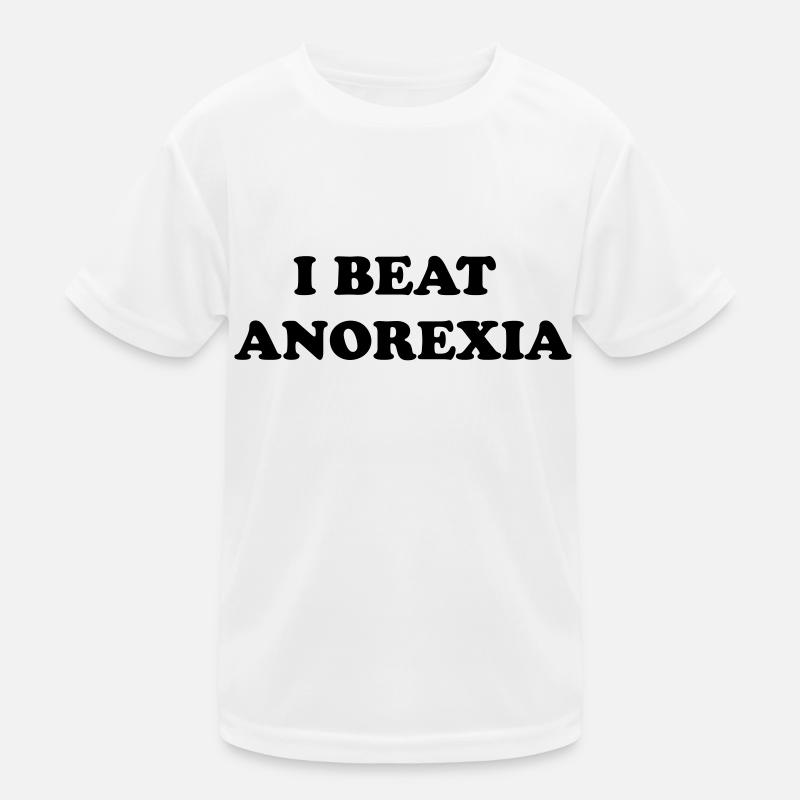 i beat anorexia - Kinder Funktions-T-Shirt - Weiß