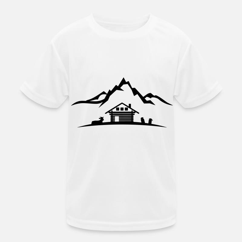 Landschaft - Berge Alm Kinder Funktions-T-Shirt