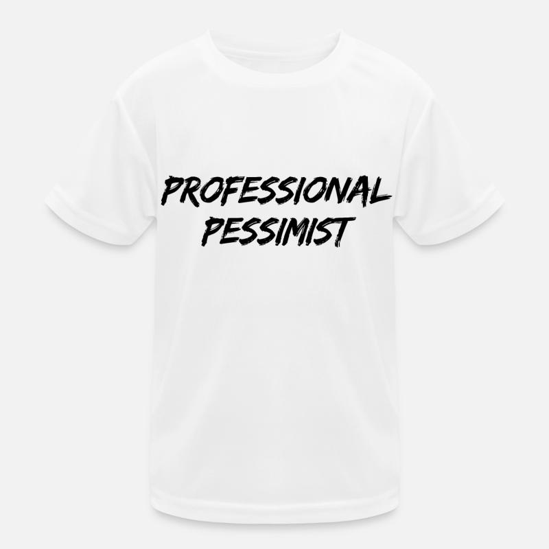 PROFESSIONAL PESSIMIST funny black Kinder Funktions-T-Shirt