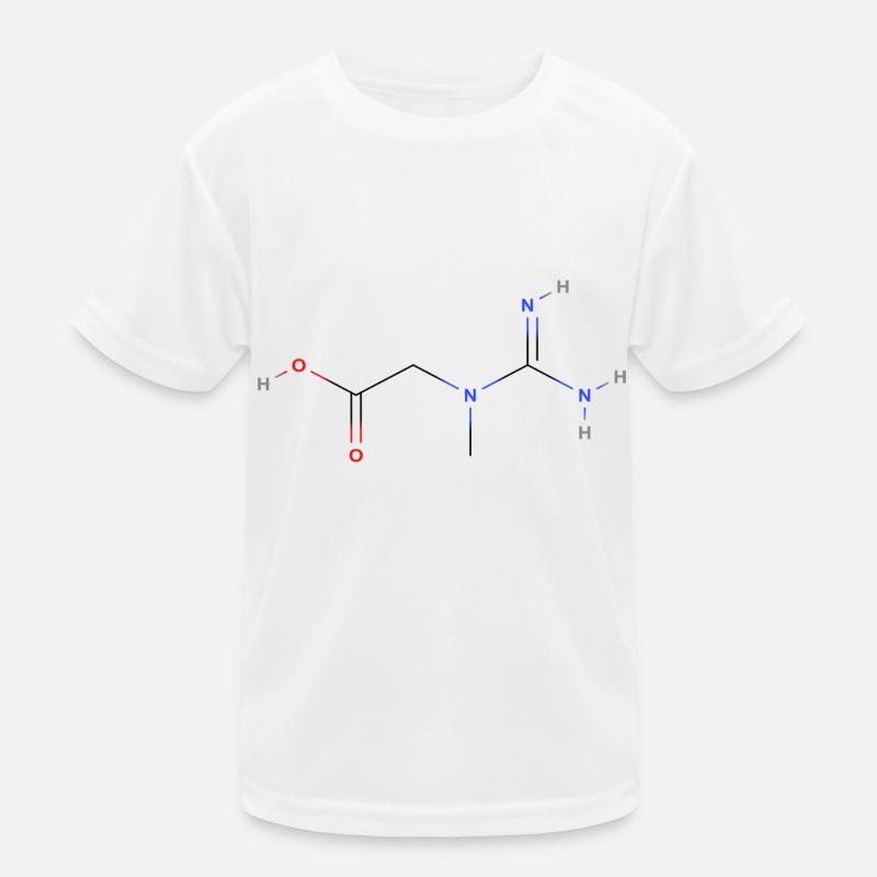 Kreatin Molekül - Farbige Strukturformel Kinder Funktions-T-Shirt
