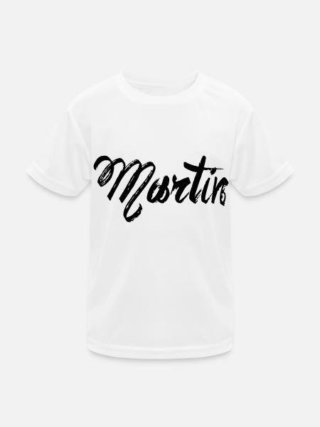 Martin - Kinder Funktions-T-Shirt - Weiß