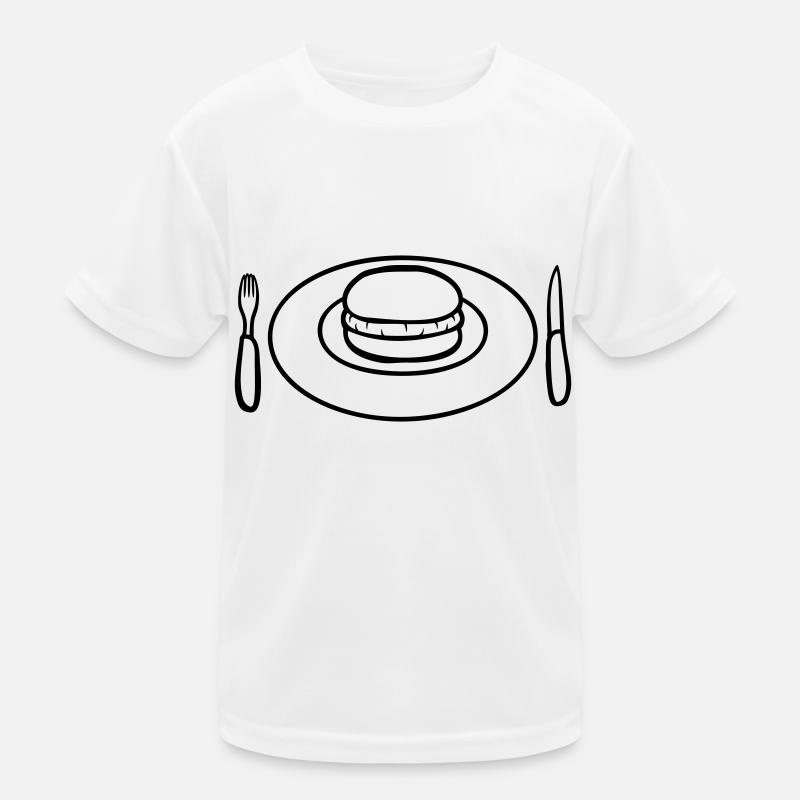 Mittagessen Teller Burger Kinder Funktions-T-Shirt