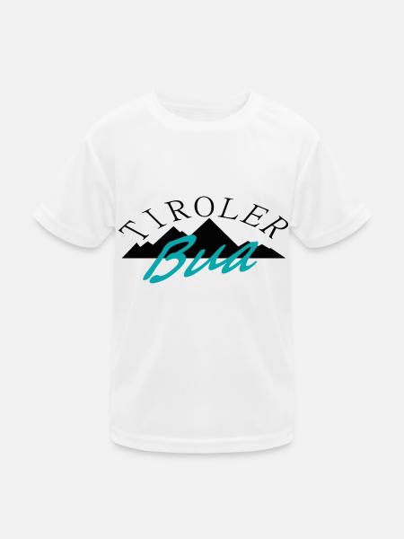 Tiroler Bua Statement lustige Sprüche Österreich - Kinder Funktions-T-Shirt - Weiß - Vorne