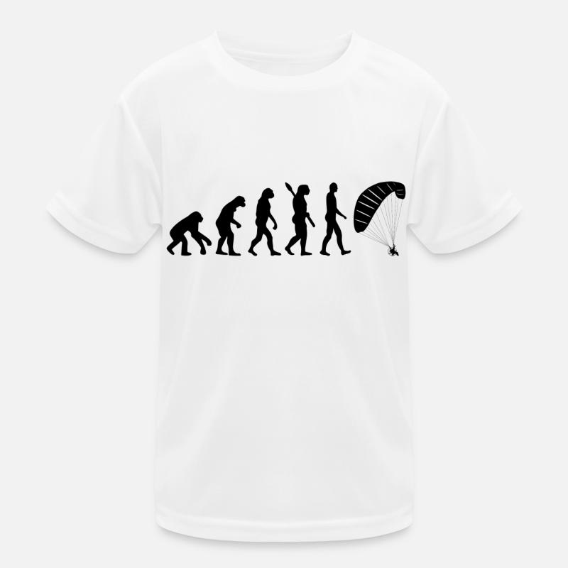 Evolution Graphic Paragliding Paraglider Skydiver Kinder Funktions-T-Shirt