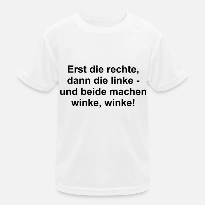 Erst die rechte, dann die linke - winke winke! Kinder Funktions-T-Shirt