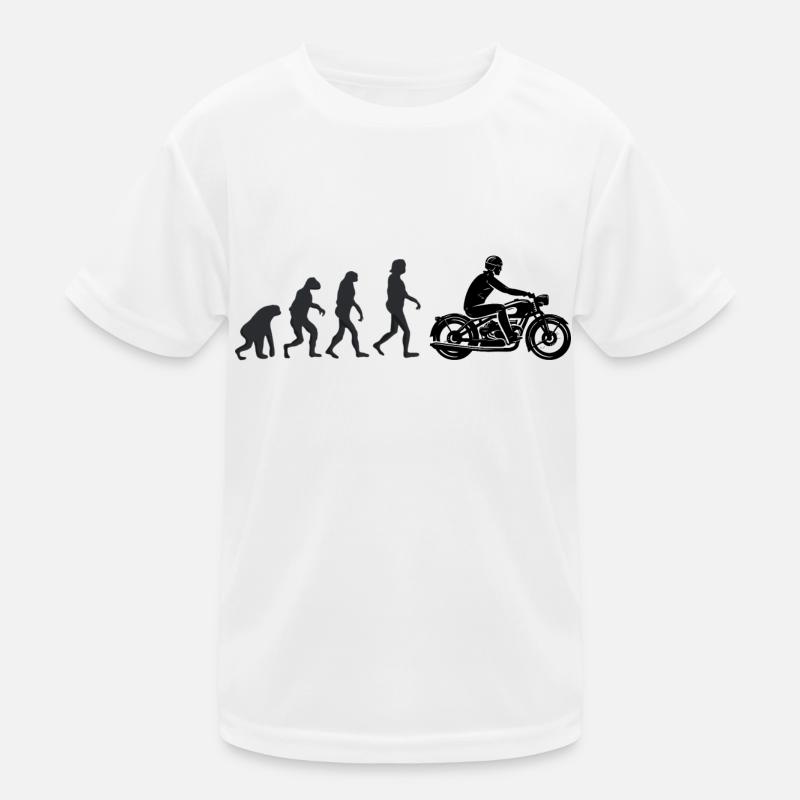 Motorradfahrer - Menschliche Evolution Kinder Funktions-T-Shirt