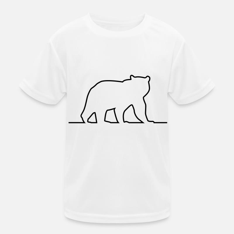 bear silhouette Kinder Funktions-T-Shirt
