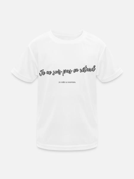 Ich komme nicht zu spät - Kinder Funktions-T-Shirt - Weiß
