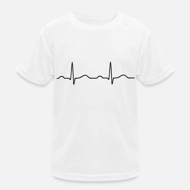 EKG Welle Sinusrhythmus Kinder Funktions-T-Shirt