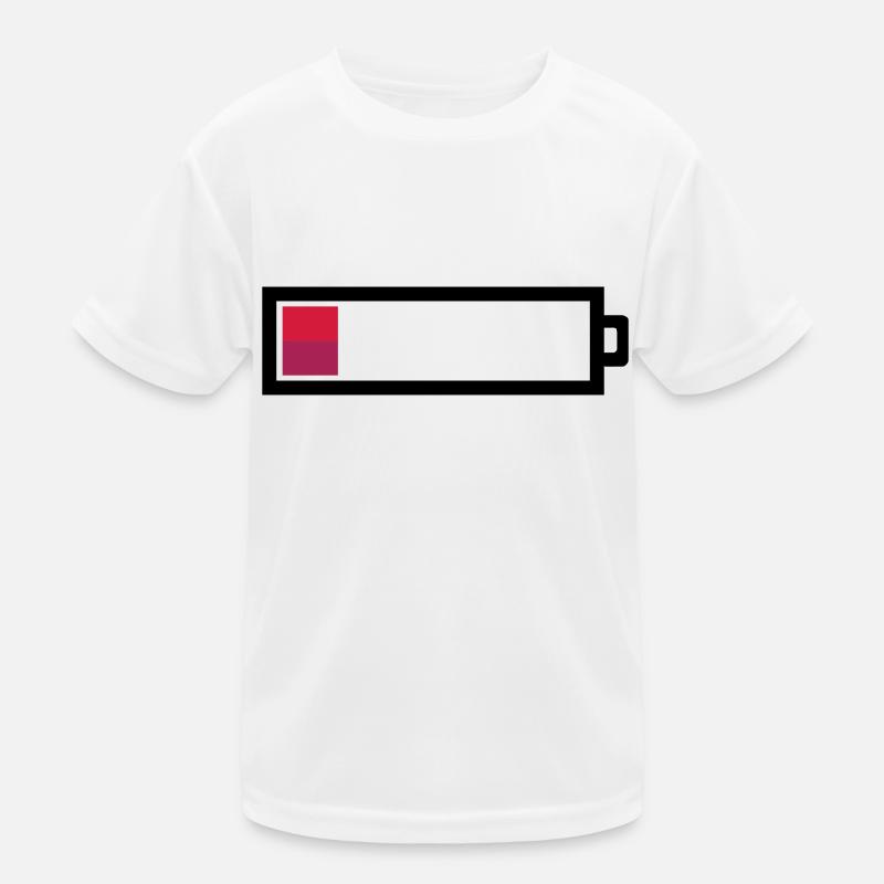 Empty Battery Kids Functional T-Shirt