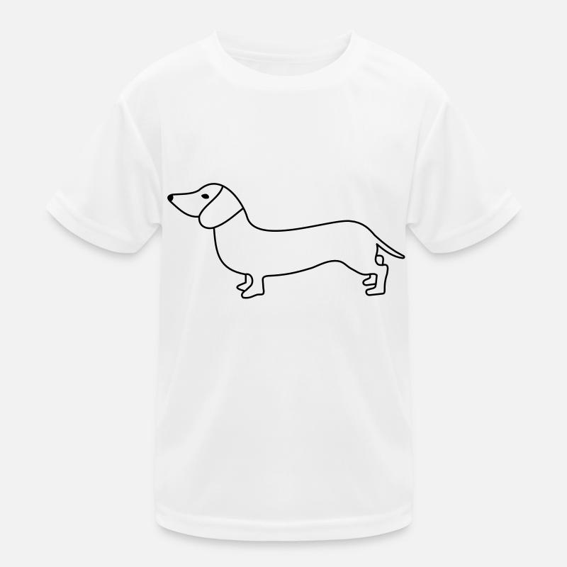 dackel - Kinder Funktions-T-Shirt - Weiß