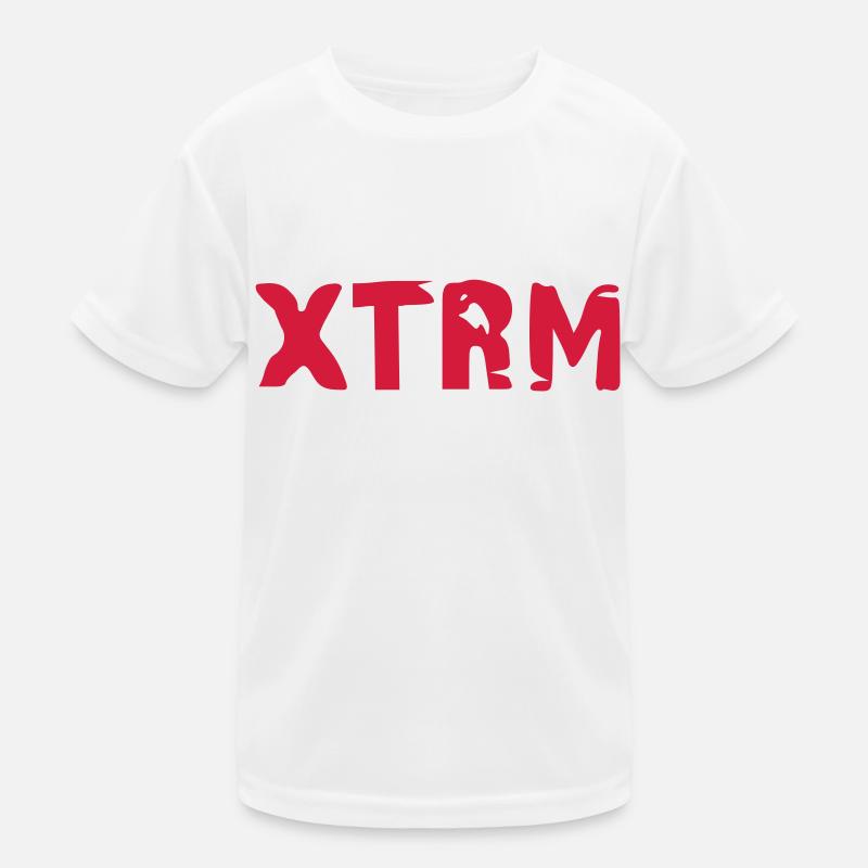 xtrm_vec_1 de - Kinder Funktions-T-Shirt - Weiß