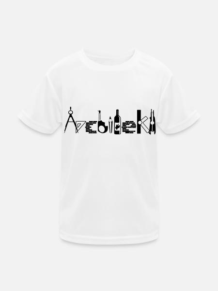 Architekt - Kinder Funktions-T-Shirt - Weiß - Vorne
