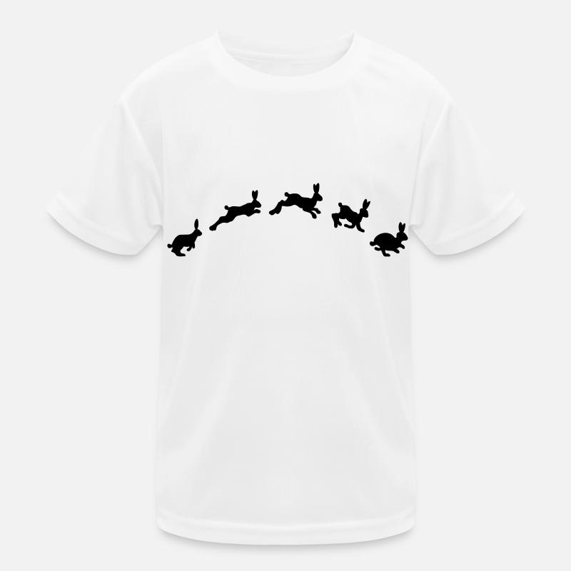 Hasen springen Kinder Funktions-T-Shirt