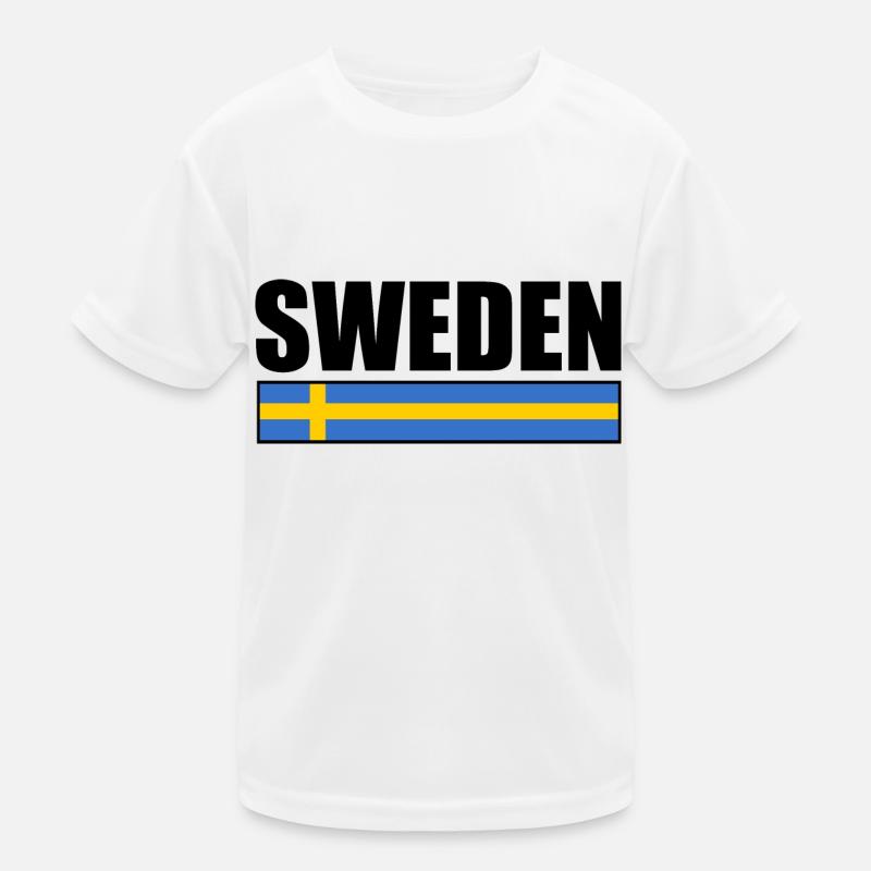 Schweden Kinder Funktions-T-Shirt