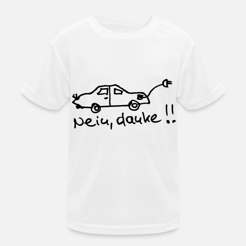 E Auto, nein danke! Kinder Funktions-T-Shirt