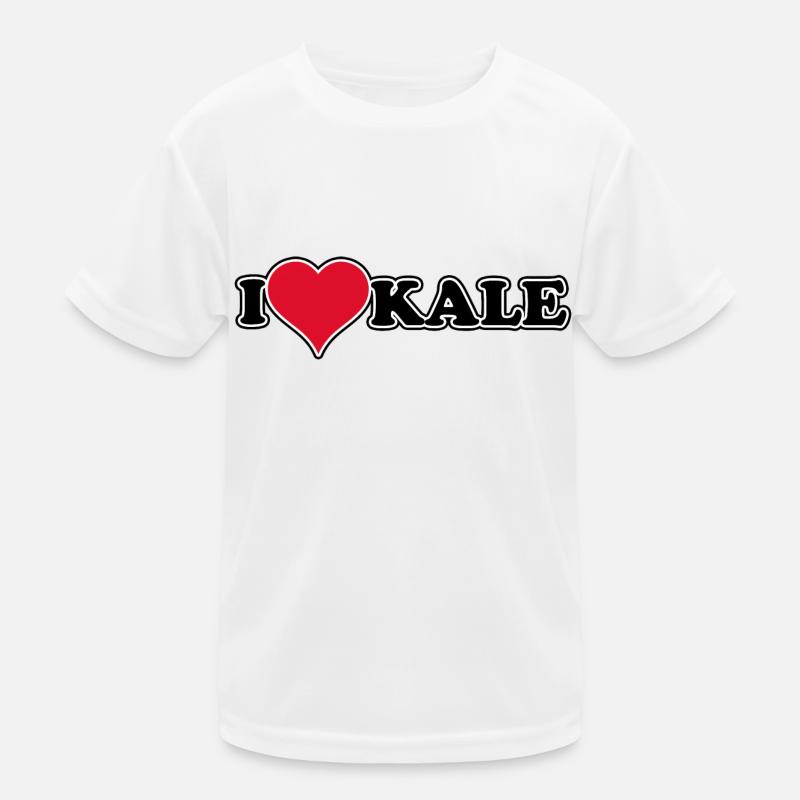 I love Kale -1970s Retro Kids Functional T-Shirt