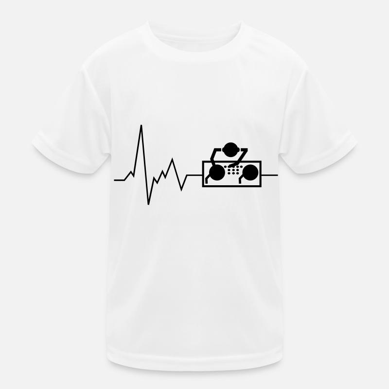 Herzschlag DJ Disk Jockey Musik Equalizer Mixer Kinder Funktions-T-Shirt