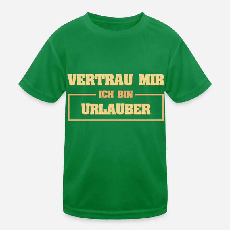 Lustig Urlauber Kinder Funktions-T-Shirt