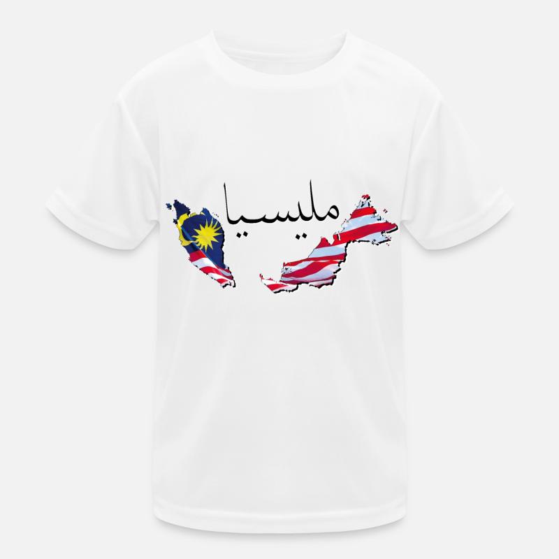 Malaysia Flag in Malaysia Map MY Kids Functional T-Shirt