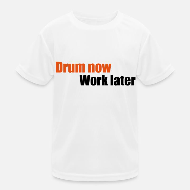 Schlagzeug Kinder Funktions-T-Shirt