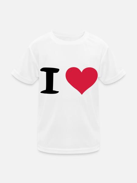i heart - T-shirt sport Enfant - blanc - Devant