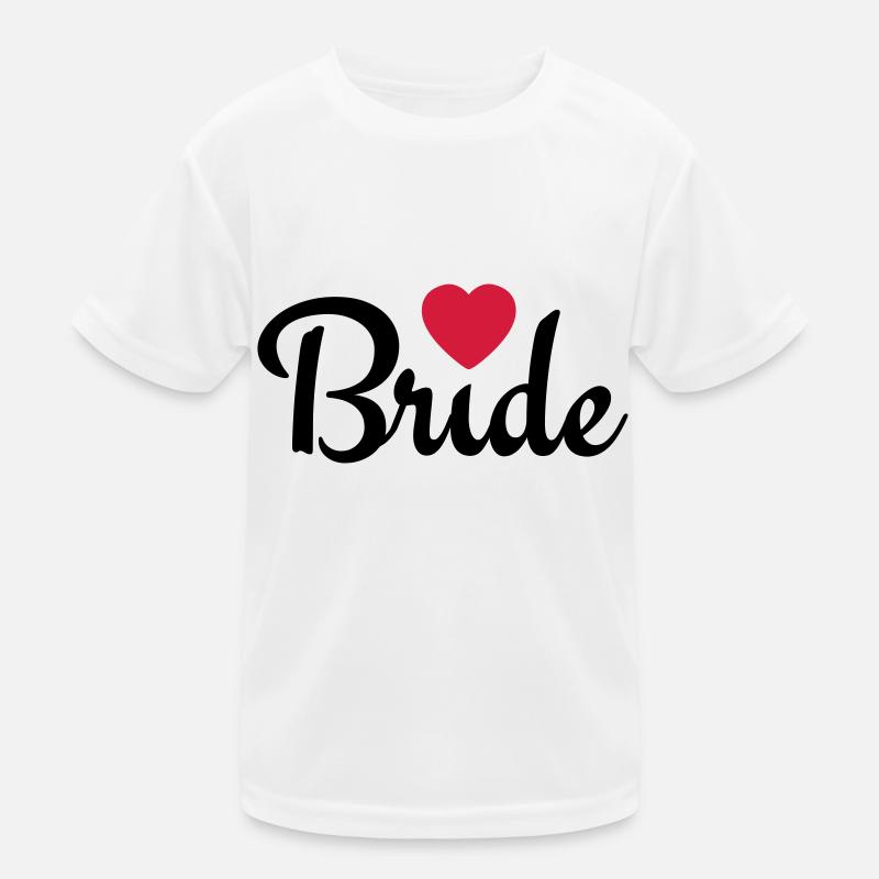 bride with heart 2c - Kinder Funktions-T-Shirt - Weiß