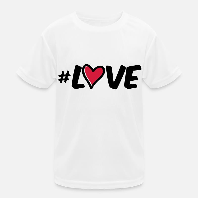 hashtag love herz Kinder Funktions-T-Shirt