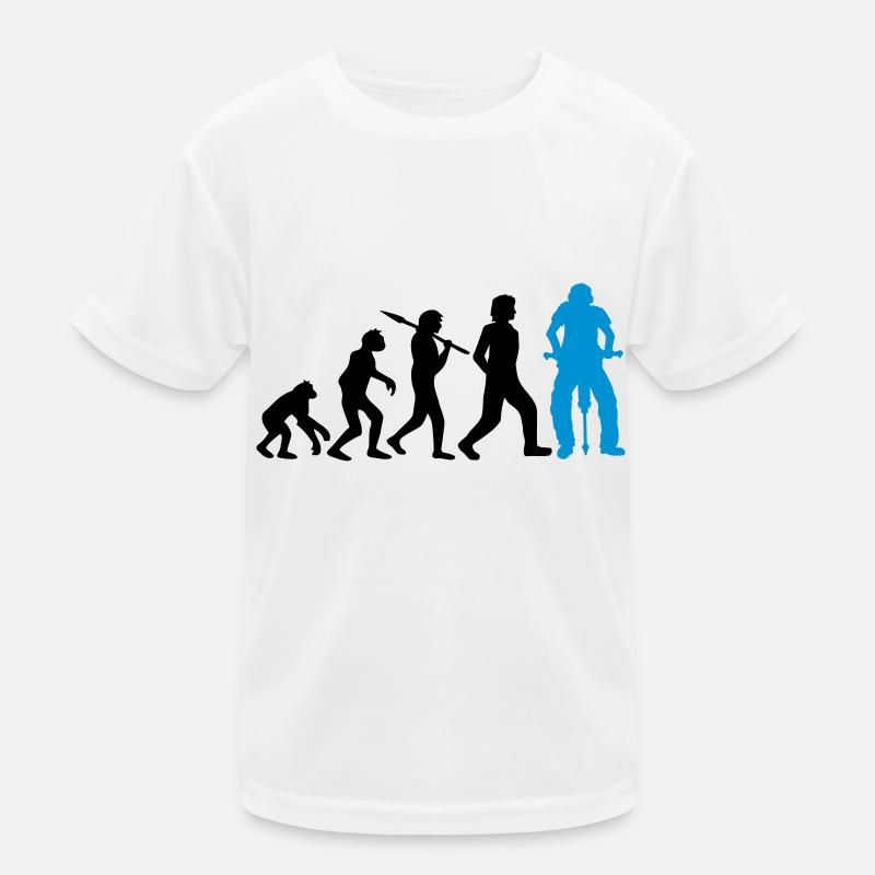 Logo Evolution Presslufthammer Kinder Funktions-T-Shirt