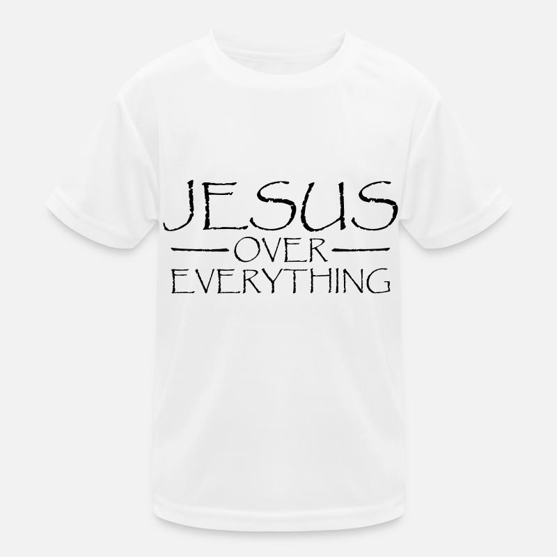 Jesus Over Everything Kinder Funktions-T-Shirt