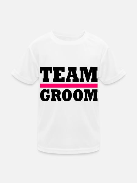 Team groom - Kids Functional T-Shirt - white - Front